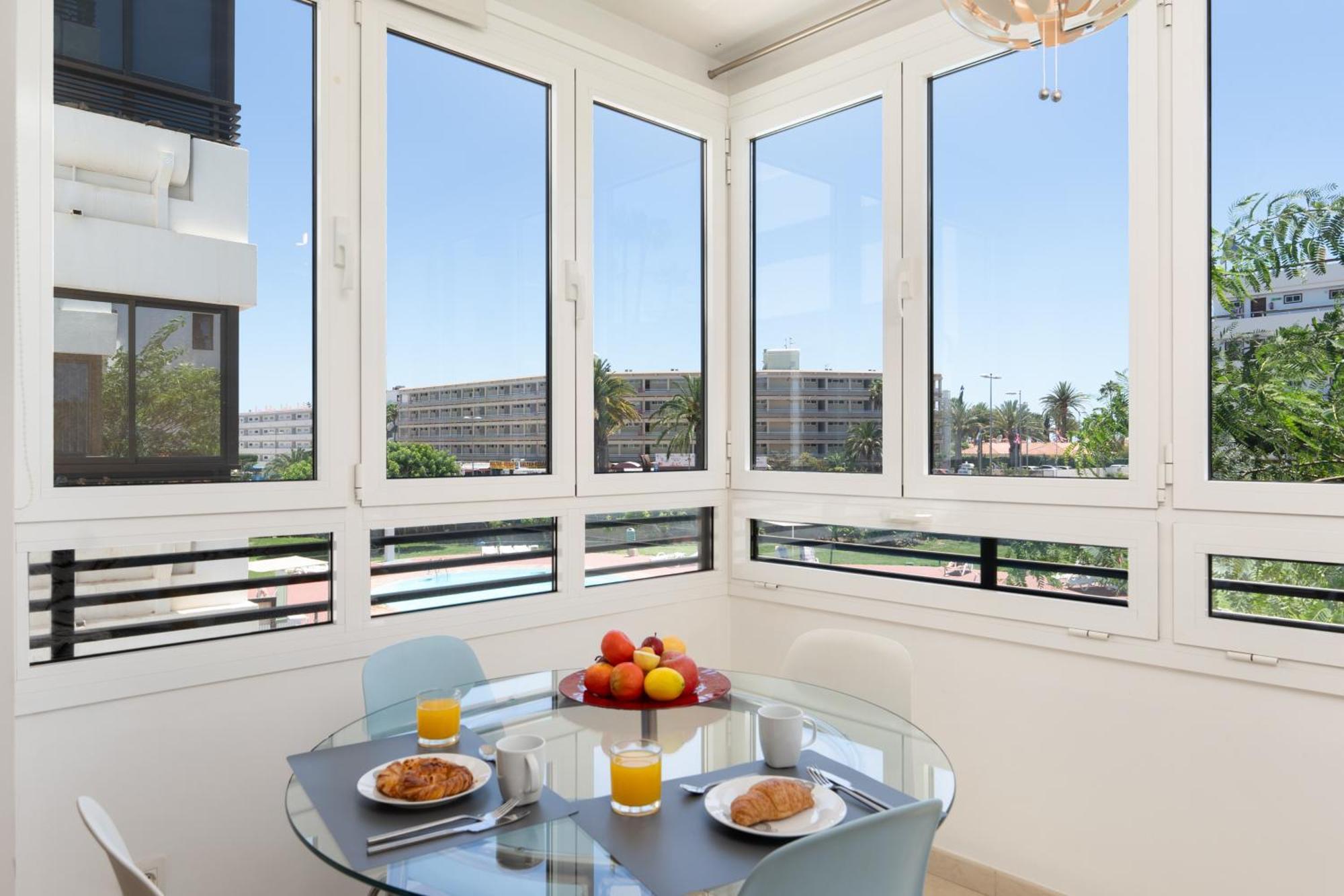 Garden View Apartment Iguazu 3 Near Yumbo Плая дел Инглес Екстериор снимка